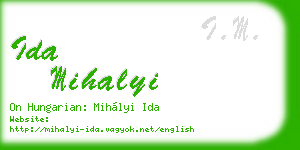 ida mihalyi business card